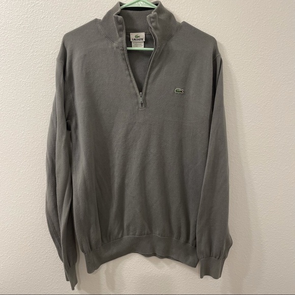 Lacoste Other - Lacoste quarter zip jacket gray small size 4